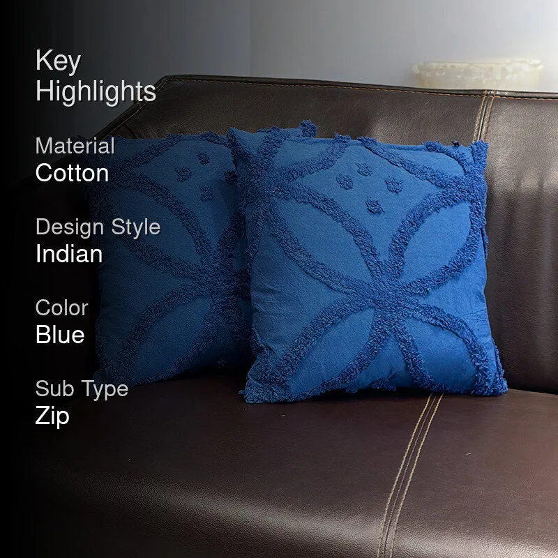 Kata Tufted Cover (Blue) - Set Of Two media 2