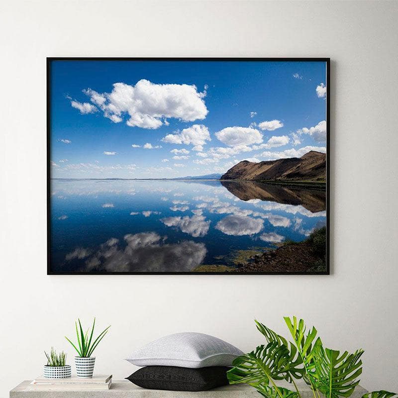 Established in 1928, Tule Lake Refuge Canvas Wall Painting - Black Frame