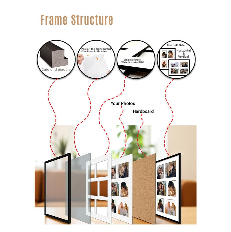 Pixera Collage Photo Frame - Black media 4
