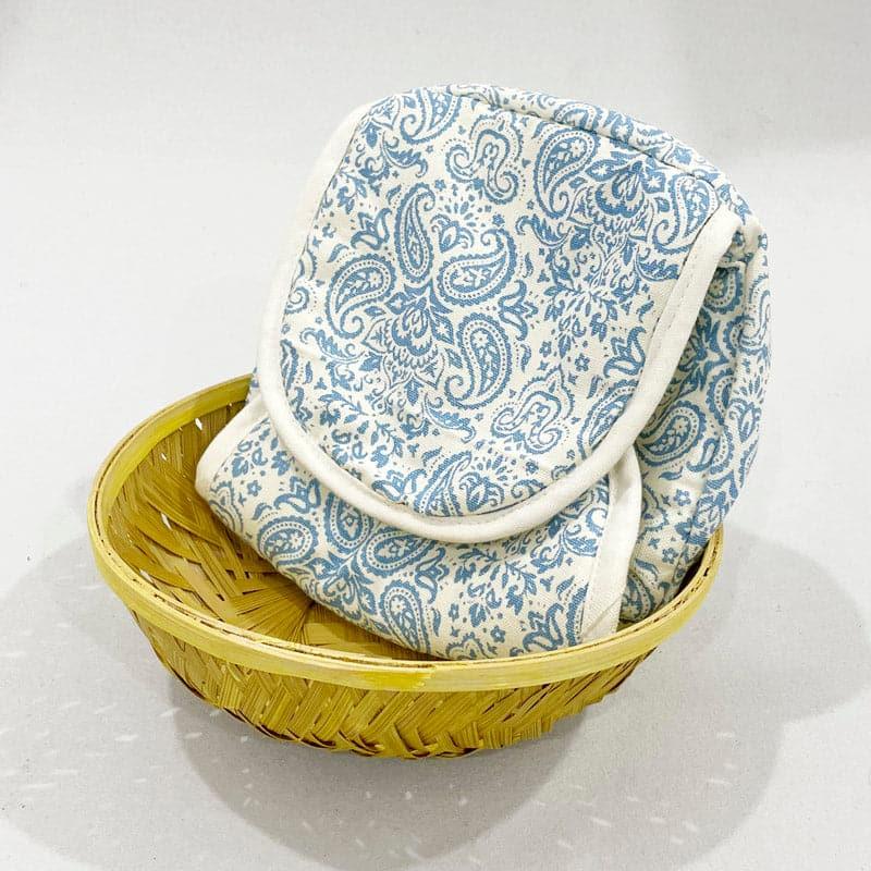 Swayam Theona Round Bread Basket - Blue media 4