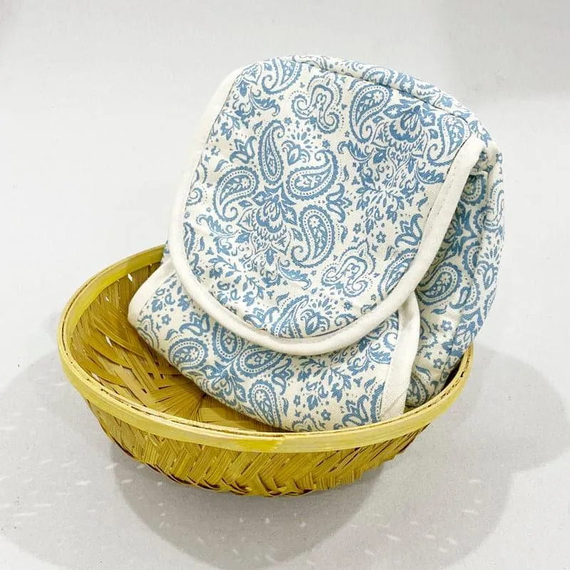 Swayam Theona Round Bread Basket - Blue media 4