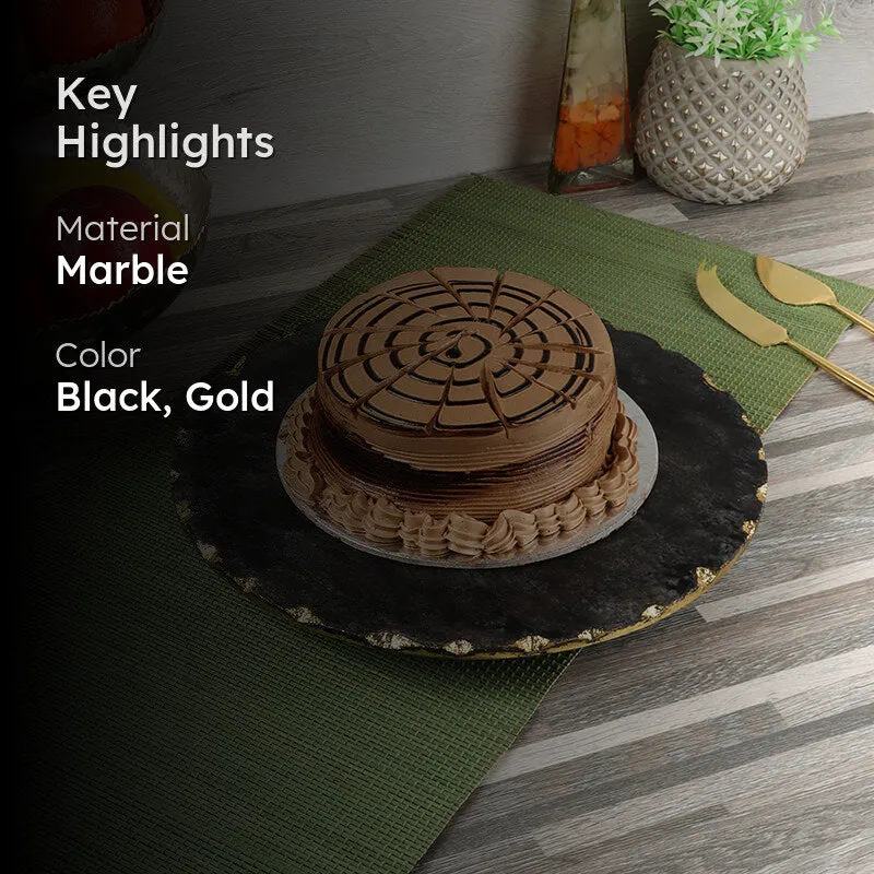 Cavallo Marble Cake Stand - Black media 2