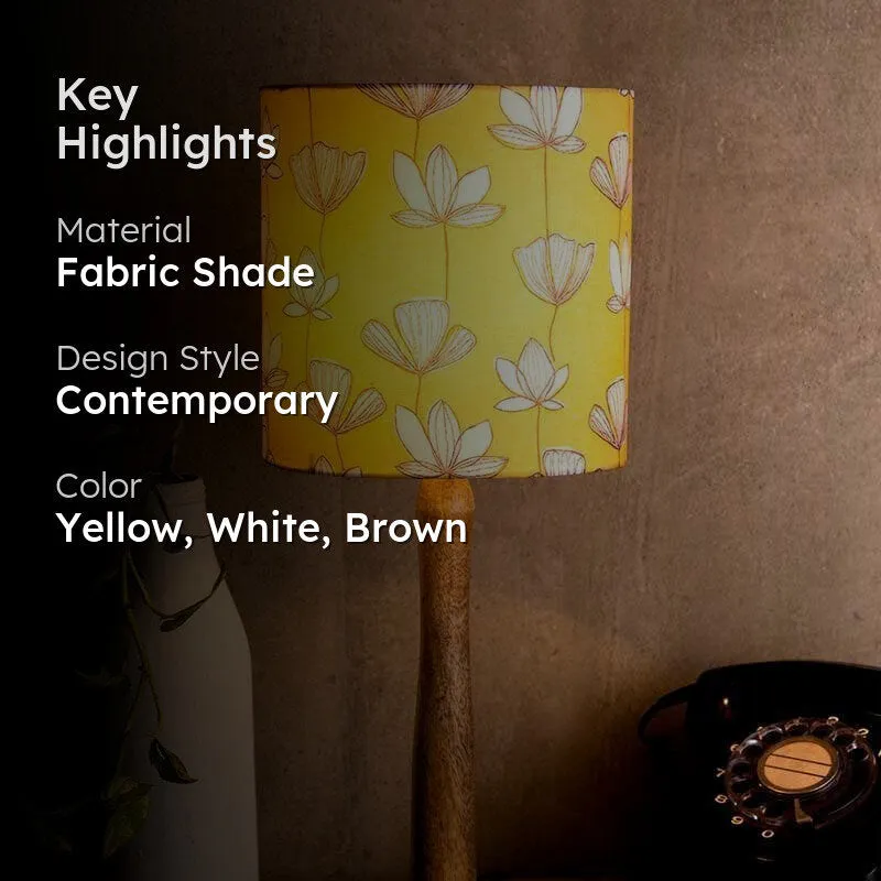 The Sunkissed Fabric Table Lamp - Yellow,White,Brown media 2