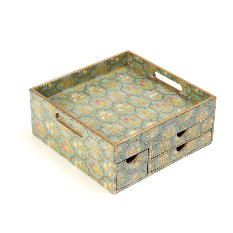 Fleur Jharokha Wood Cutlery Organiser media 4