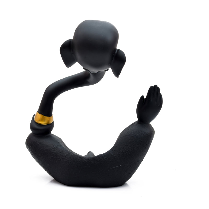 Ganapati Resin Idol - Black media 4