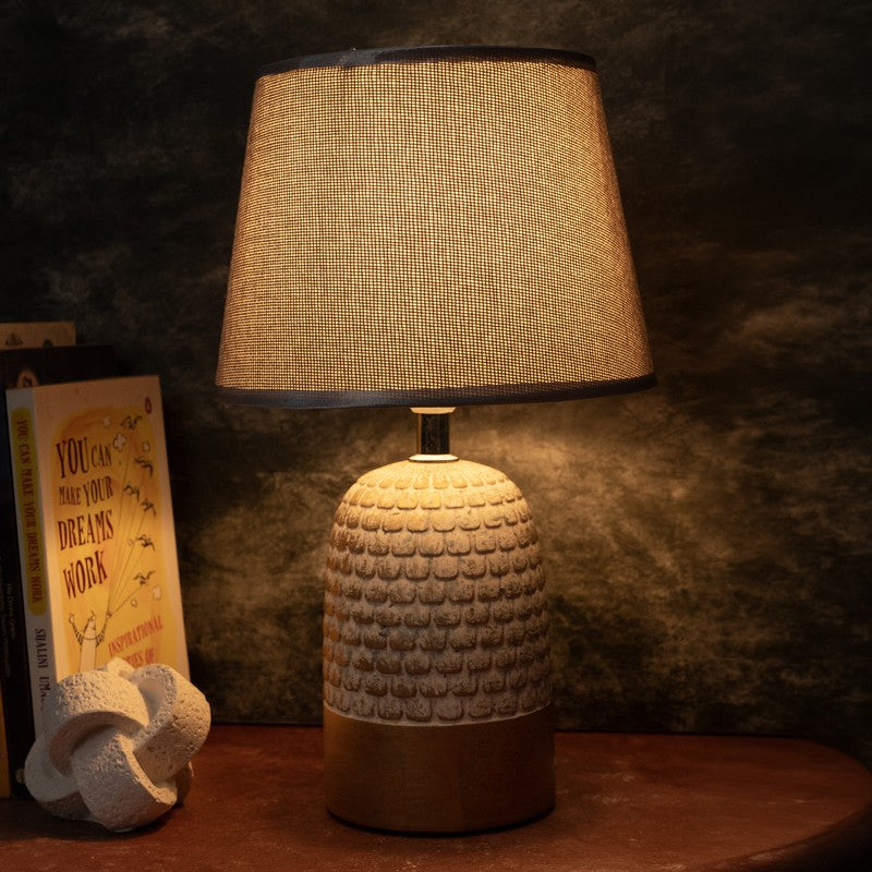 AarviDecor Hamilton Decorative Fabric Table Lamp - Grey