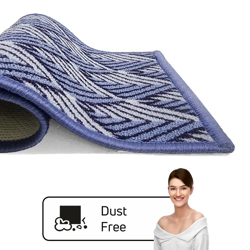 Quro Geometric Nylon Door Mats - Blue media 5
