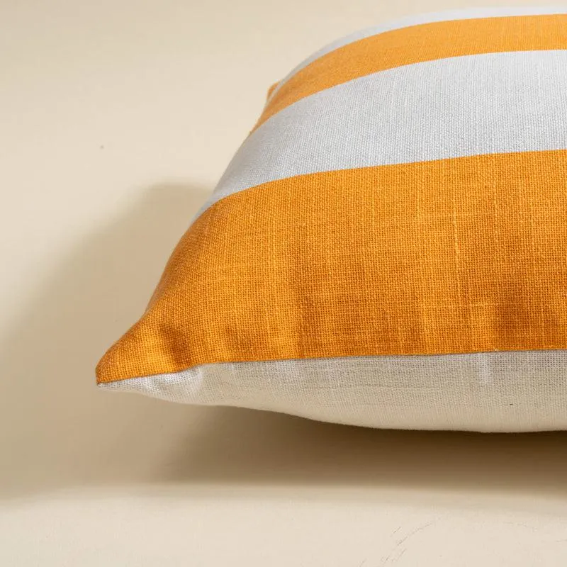 Belen Hand Printed Square Cushion Cover - Orange media 5