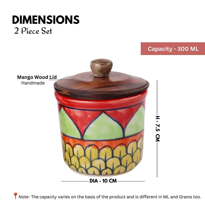 Merle Ceramic Jar (300 mL Each) - Set Of Two media 8