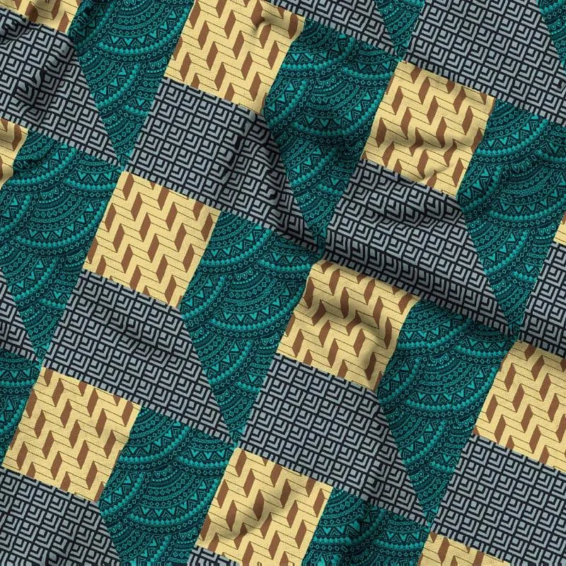 Morgana Geometric Printed Cotton Bedsheet - 124 TC media 4