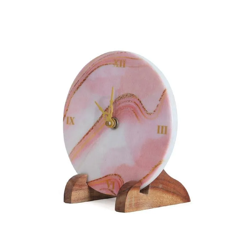 Cherona Hand Crafted Marble Table Clock media 6