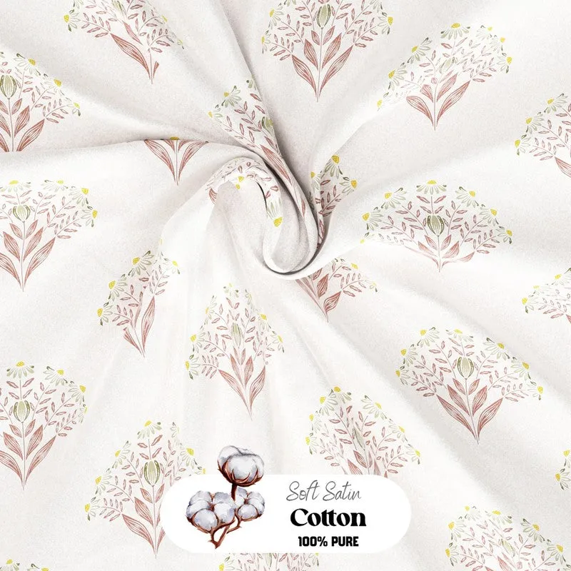 Ivrel Cotton Bedsheet (Off White) - 210 TC media 5