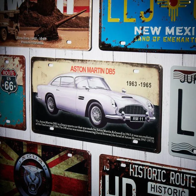 Aston Martin Db5 Sign Plate Metal Wall Accent media 1