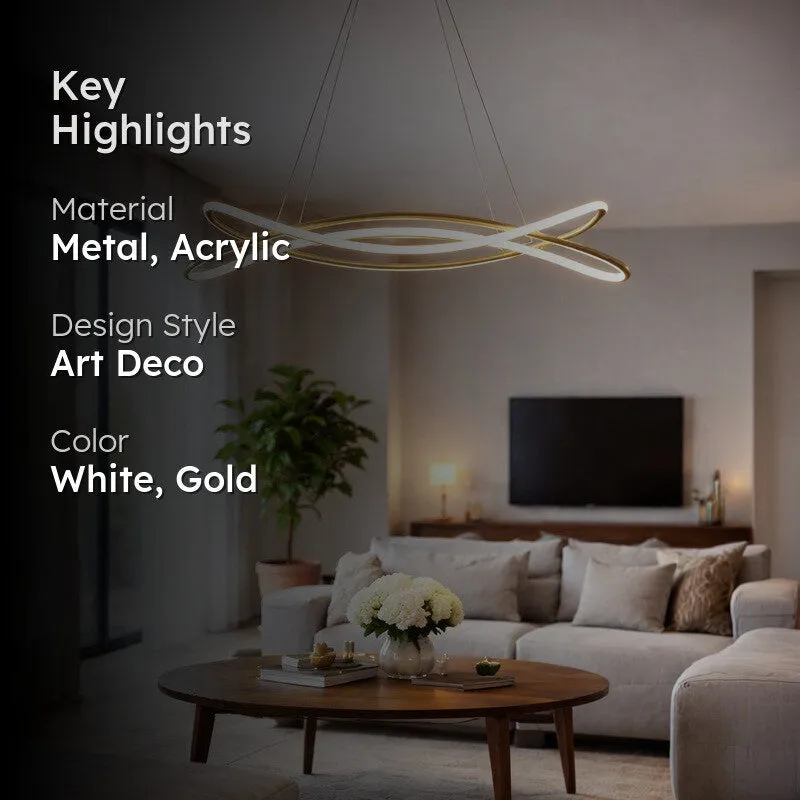 Orbit Sculptural LED Acrylic Ceiling Lamp media 2
