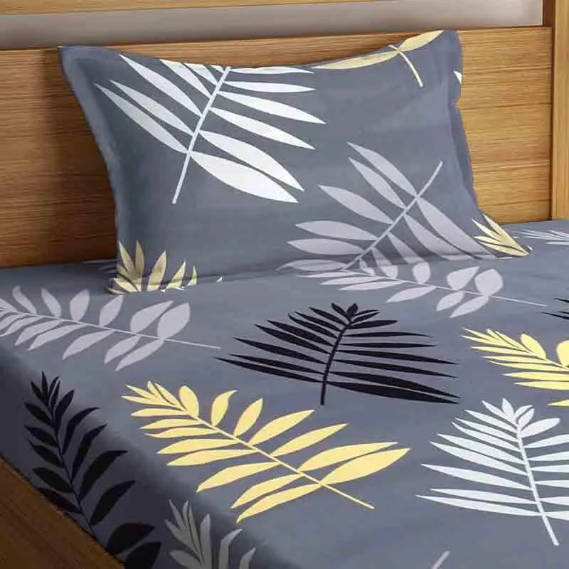 Autumnal Desire Bedsheet (Grey) - 130 GSM media 4