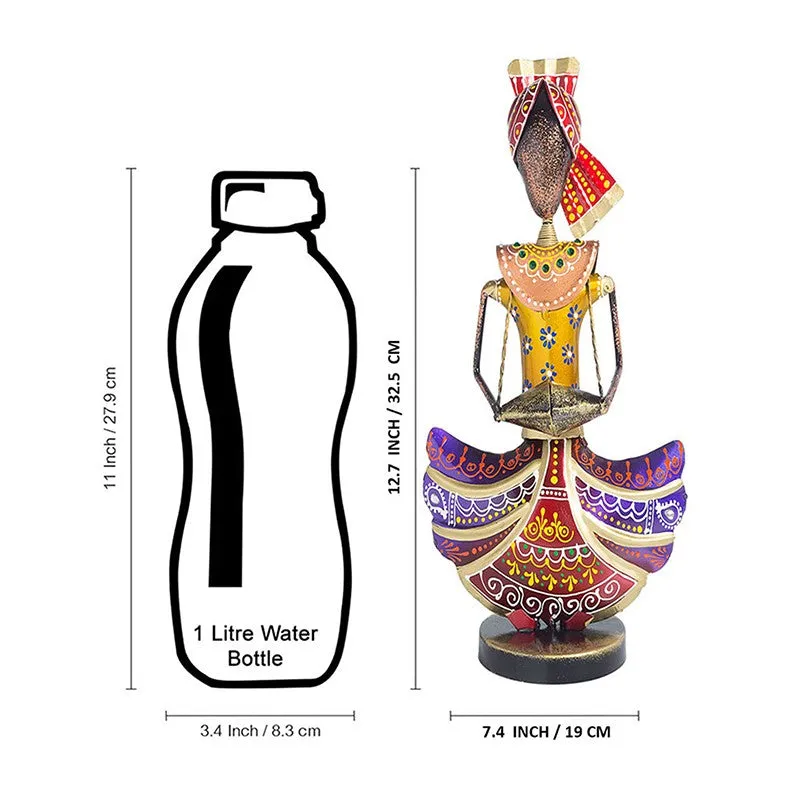 Folk Musician Iron Showpiece - Gold,Red media 9