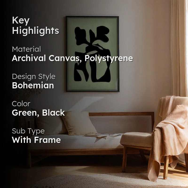 Modern Totem Canvas Wall Painting With Black Frame media 2