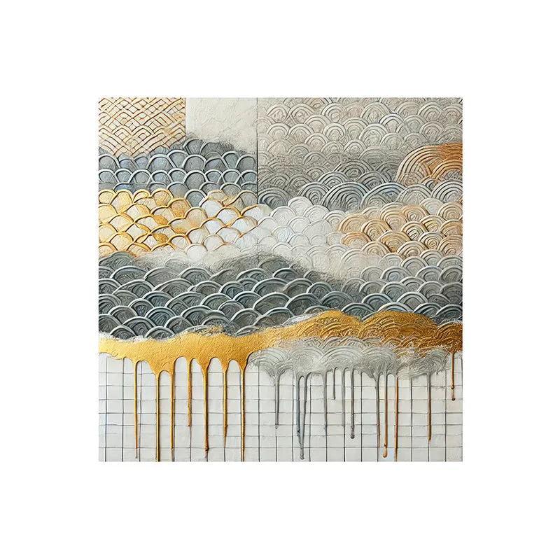 Metallic Abstract Wall Painting media 4