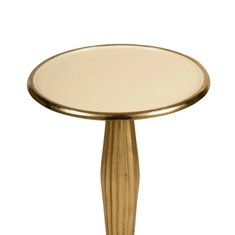 Bamboo Design Wooden Aluminum Side Table - Large media 5