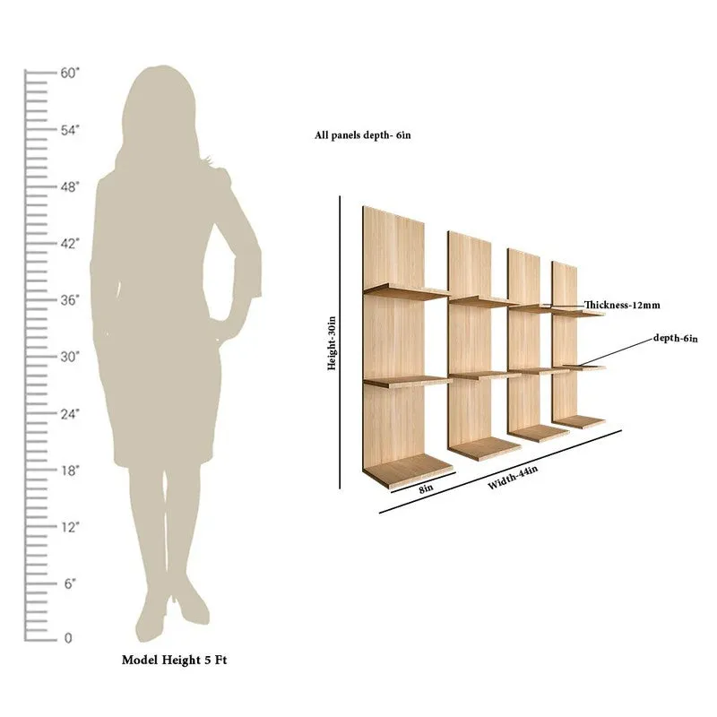 Shelvora (MDF,Wood) Shelves - Set Of Four media 6