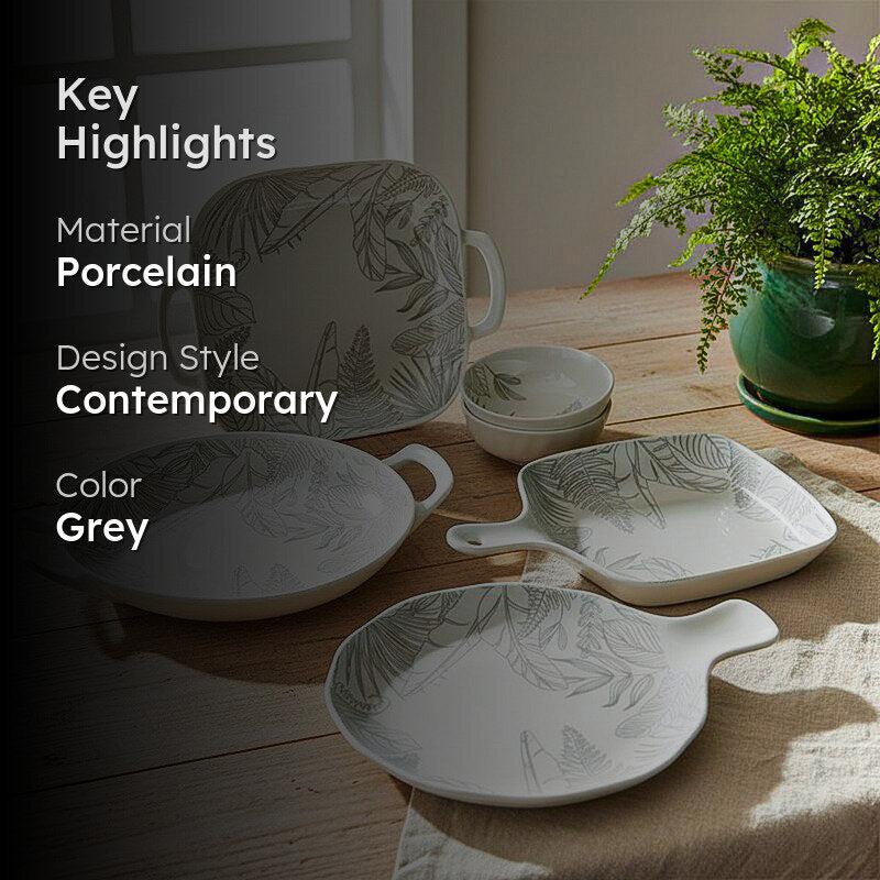 Celene Porcelain Serving Set - Six Piece Set media 2