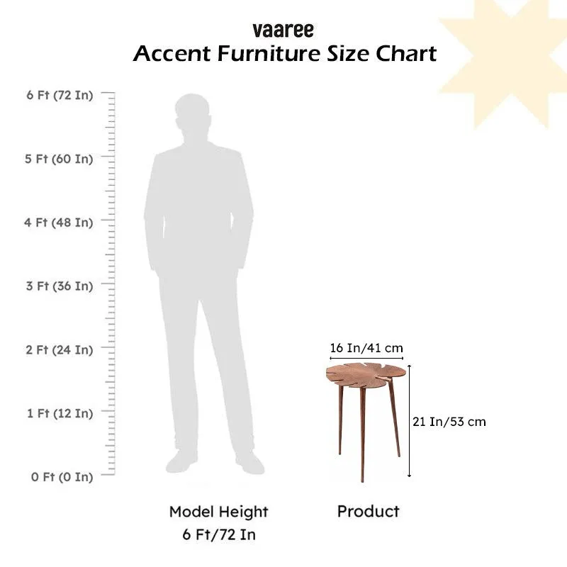 Monstera Leaf Accent Table - Copper media 8