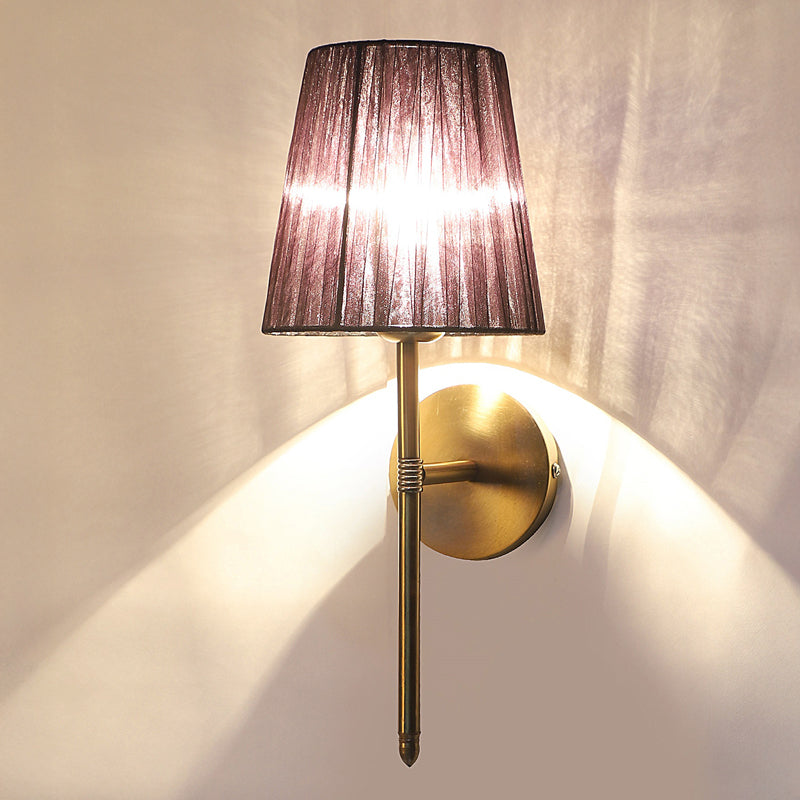 Enida Iron Wall Lamp with Fabric Shade media 6