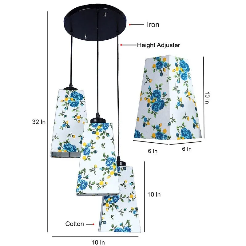 Shadowlux Triple Metal Ceiling Lamp - White & Blue media 9