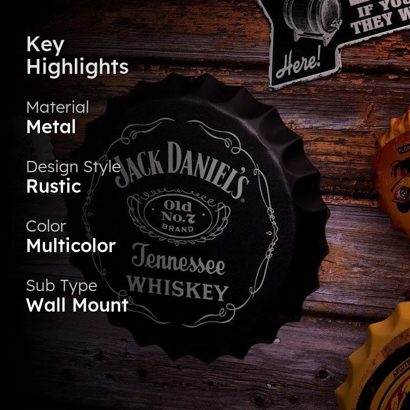 Jack Daniels Bottle Cap Metal Wall Accent media 2