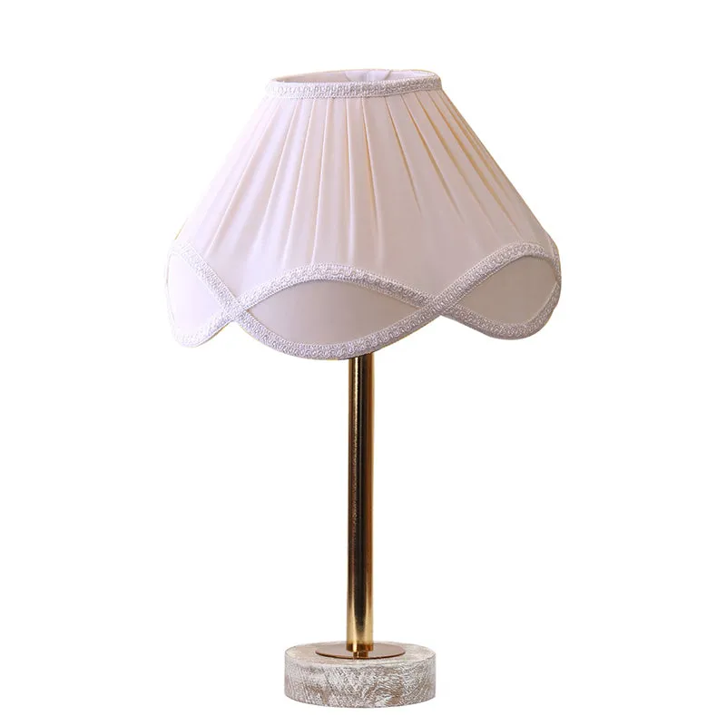 Valencia Rodin Wooden Table Lamp - White,Gold,White media 4