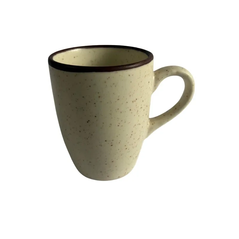 Ceramic Ceramic Coffee Mug (300 mL Each,Beige) - Set Of Four media 4