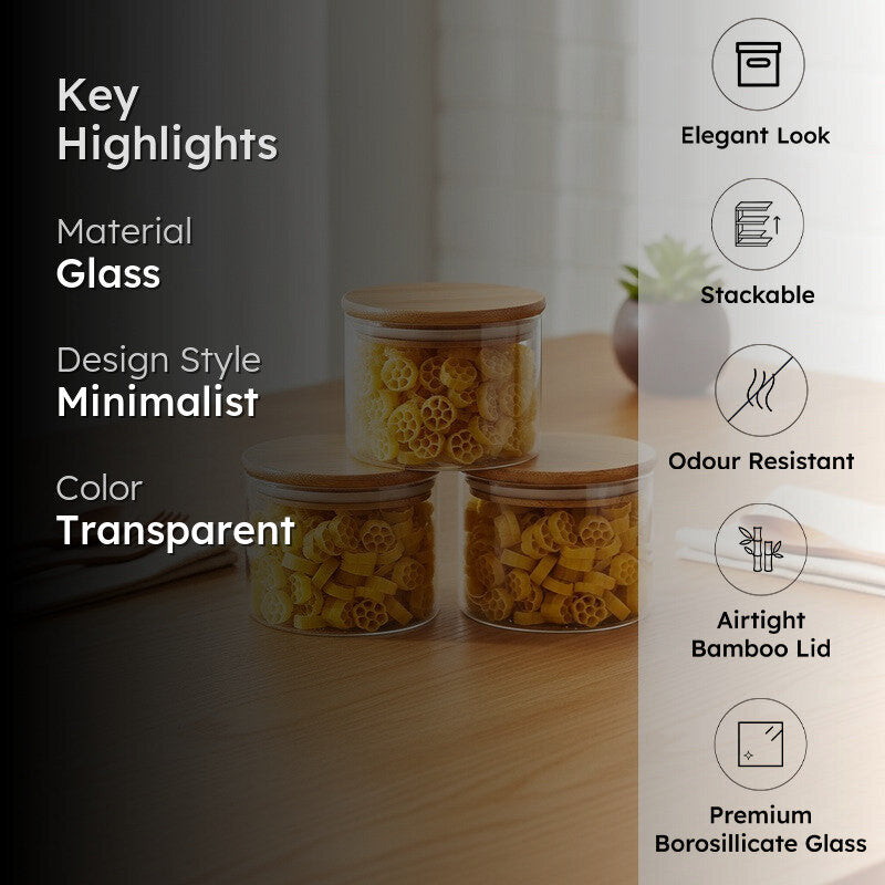 Conti Glass Jar (300 mL Each) - Set Of Three media 2