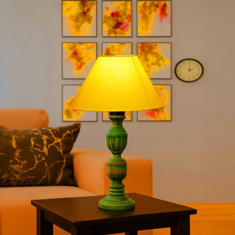 Arvello Vyno Wooden Table Lamp - Yellow media 3