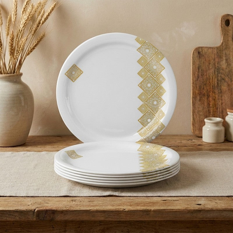 Golddeko Melamine Quarter Plates - Set of Six