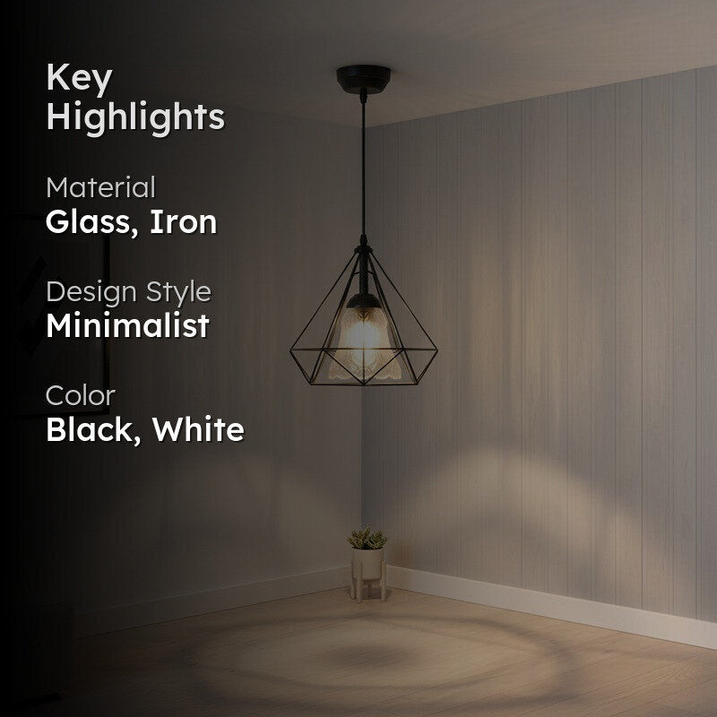 Geometric Glow Glass Ceiling Lamp media 2