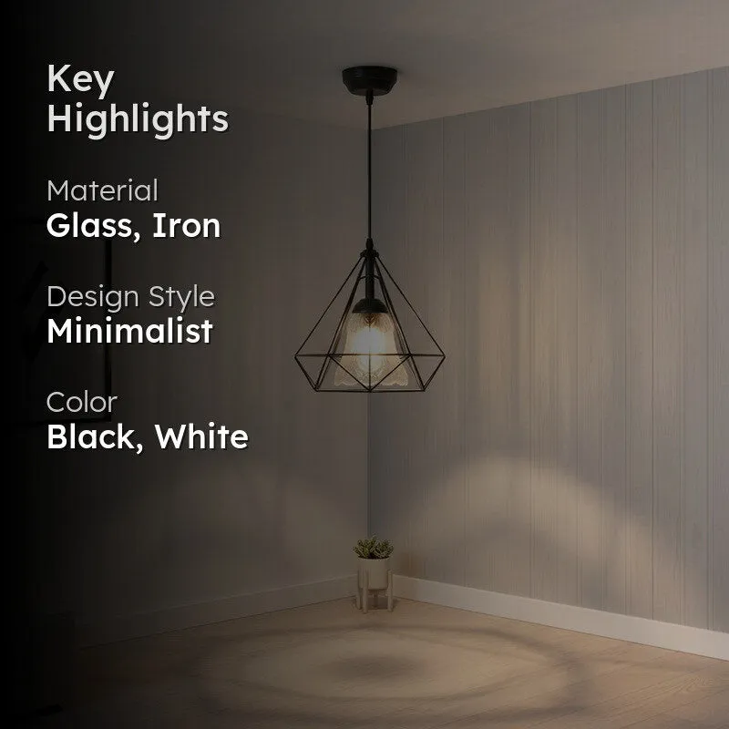 Geometric Glow Glass Ceiling Lamp media 2