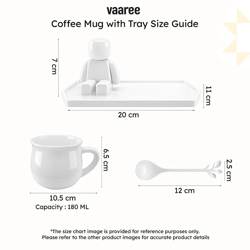 Stitch Bliss Ceramic Coffee Mug With Tray (180 mL) - Blue - 10