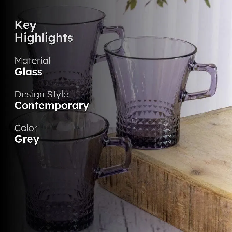 Pasabahce Glass Tea Cup (250 mL Each) - Set of Six media 2