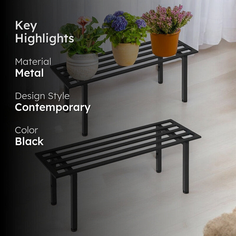 Planar Metal Planter (Black) - Set Of Two media 2