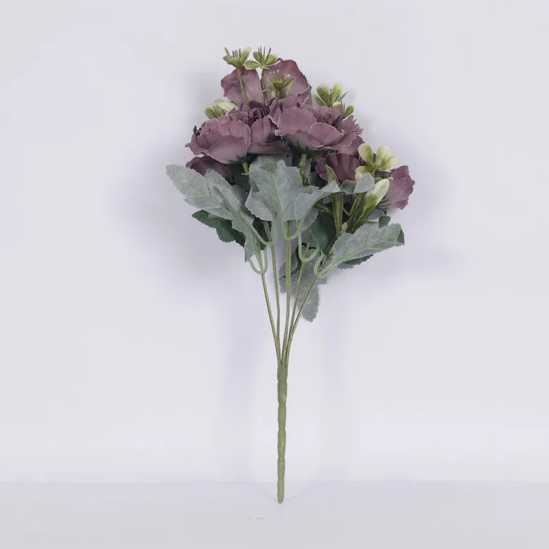 Elegant Artificial Peony Flower Bunch - Purple media 4