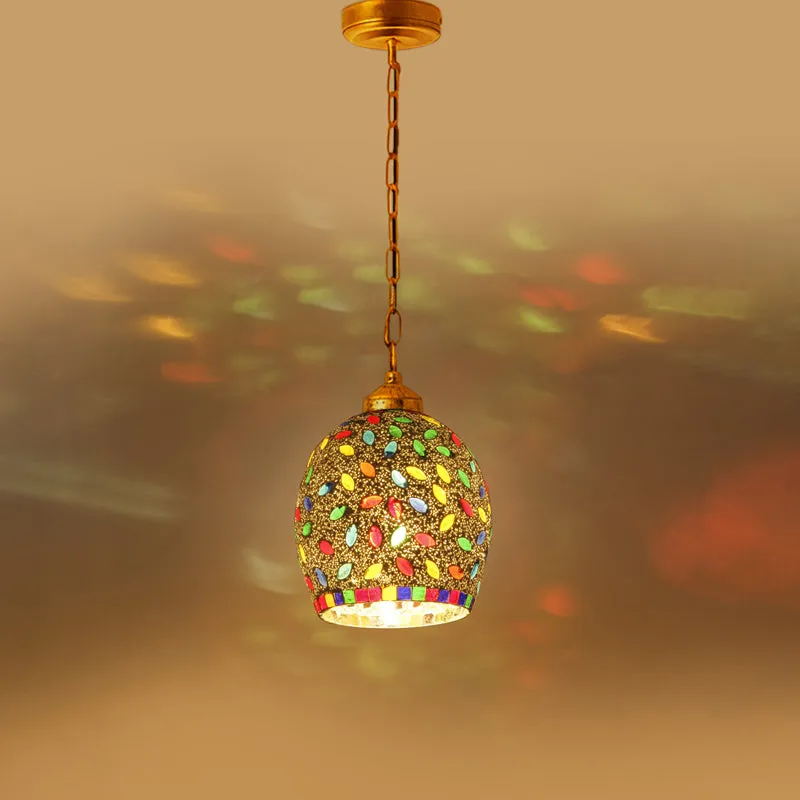 Mosaic Glitter Glass Ceiling Lamp media 6