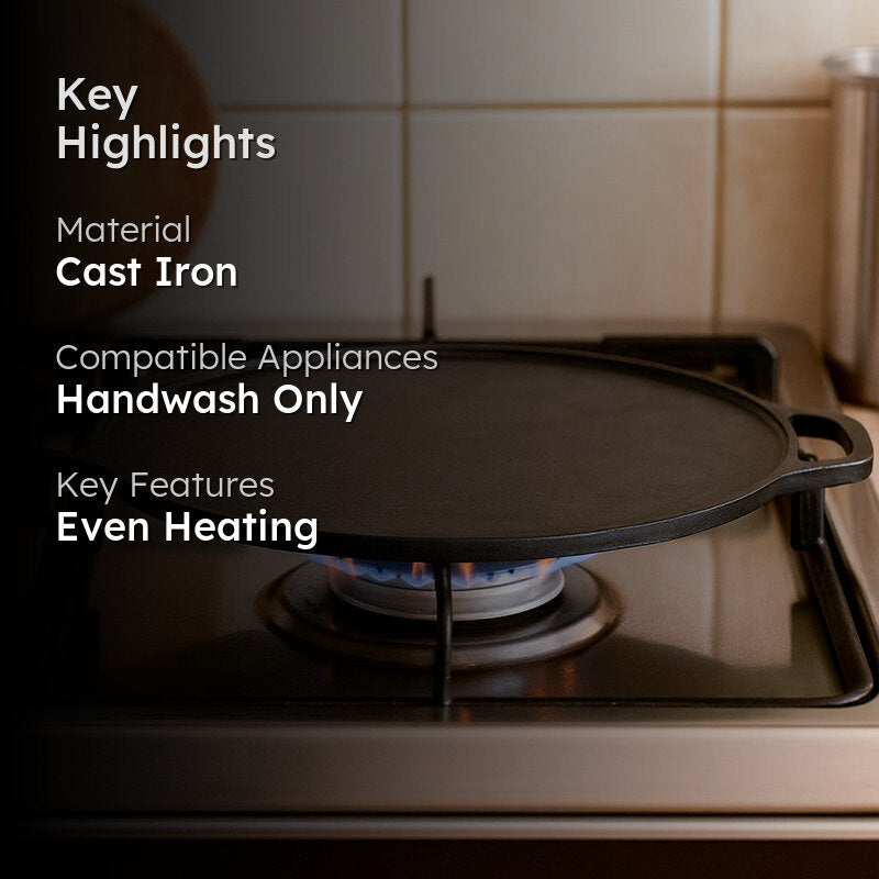 Swamy Cast Iron Dosa Tawa - 31 cm media 2
