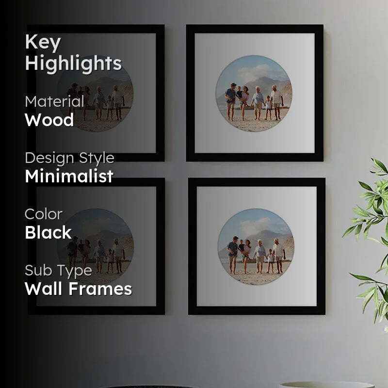 Noir Craft Synthetic Wood Photo Frame - Set Of Four media 2
