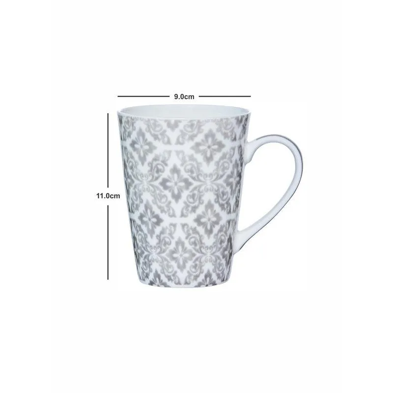 Shigha Bone China Coffee Mug (360 mL Each/Grey) - Set of Four media 4