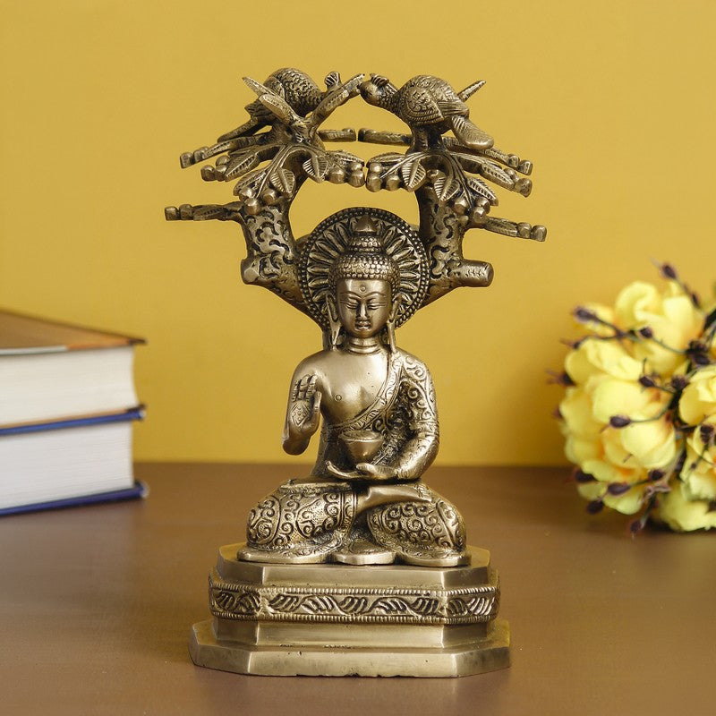 Radiant Wisdom Buddha Brass Idol