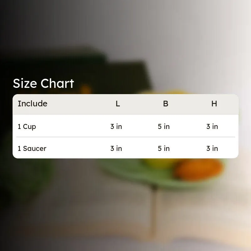 Tulip Glaze Yellow & Green Mug & Saucer (300 Ml) - Two Piece Set media 5
