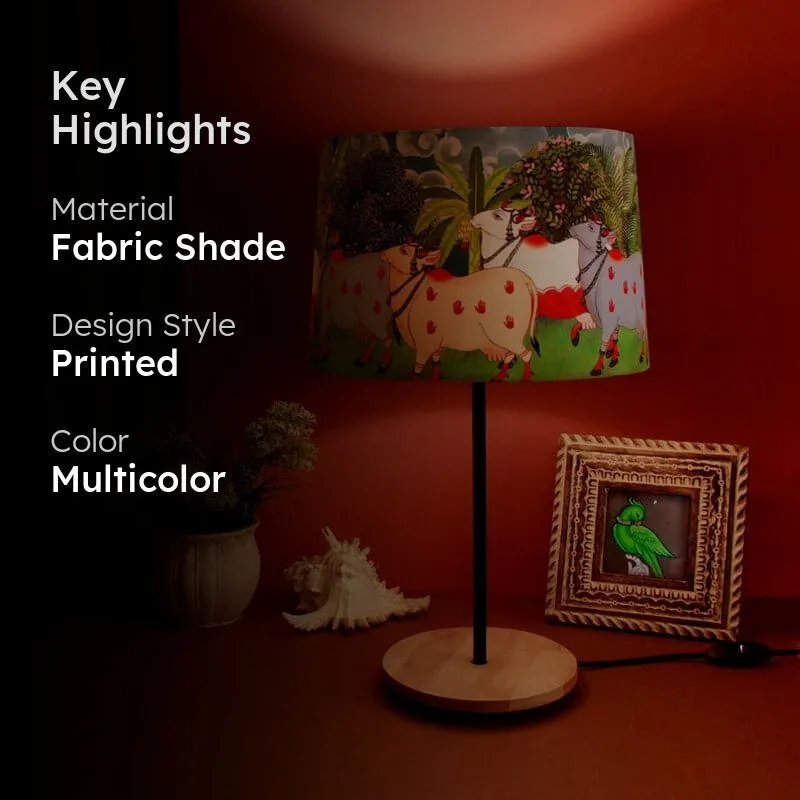 Gaiyan Charm Handpainted Fabric Table Lamp - Multicolor media 2