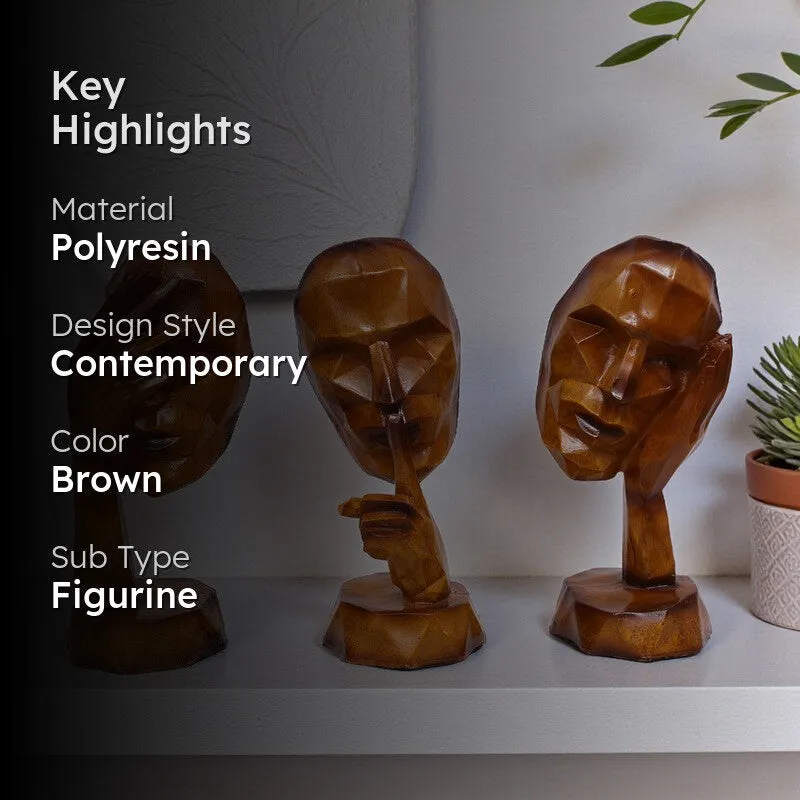 The Three Virtues Polyresin Showpiece - Set Of Three media 2