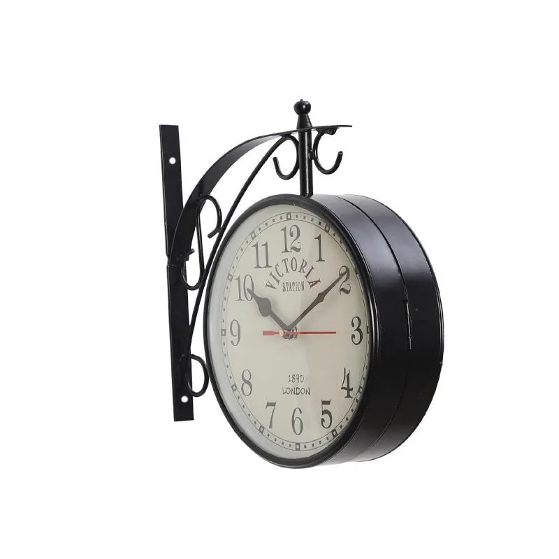 Dolva Double Sided Station Clock - Black & White media 4