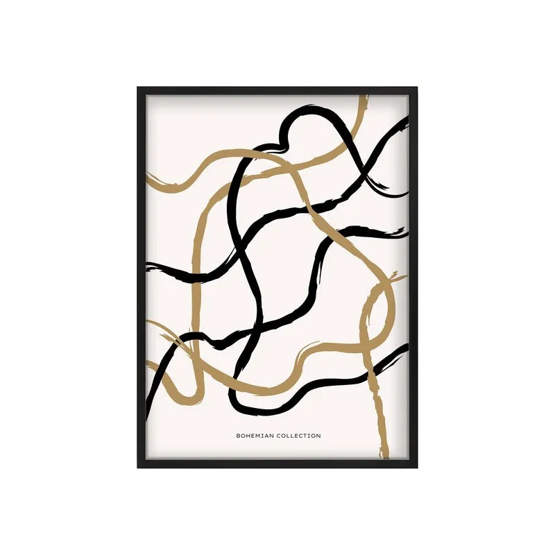 Measured Curve Canvas Wall Painting With Black Frame media 3